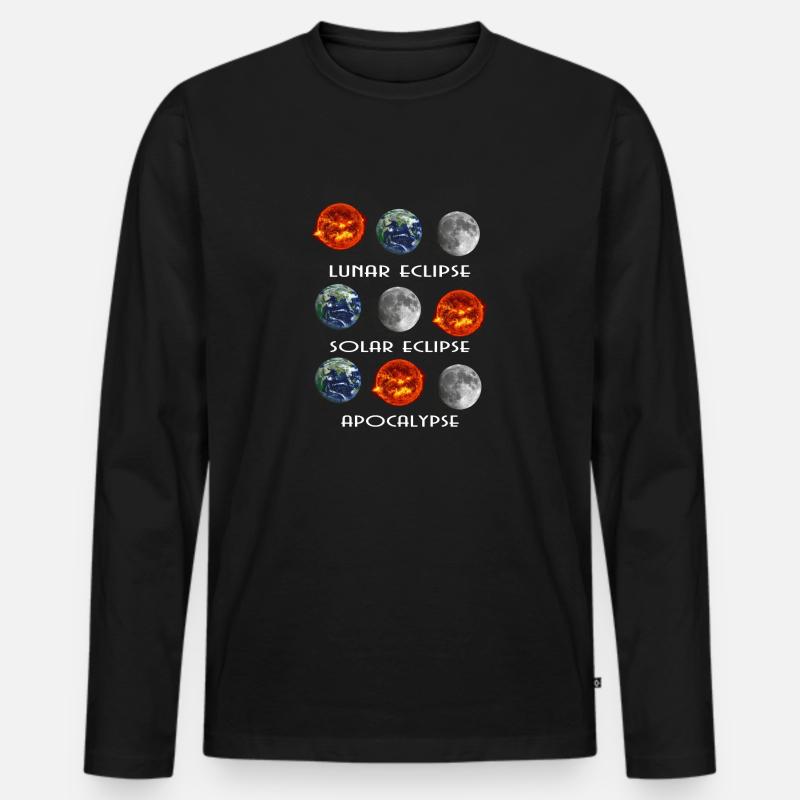 Eclipse Lunaire Eclipse Solaire Apocalypse - T-shirt manches longues Premium bio Homme - noir