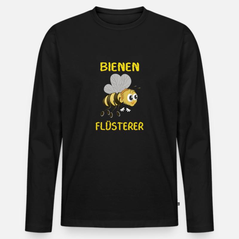Bienen Flüsterer - Männer Premium Bio Langarmshirt - Schwarz