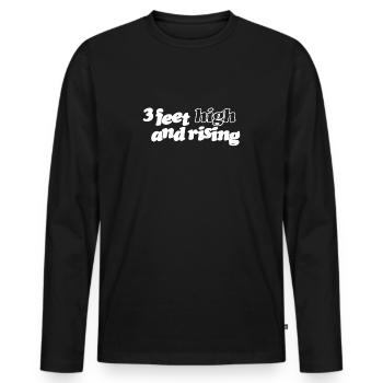 DE LA SOUL Feet High and Rising Stakes Is High - T-shirt manches longues Premium bio Homme - noir - Devant - Nico (187cm)