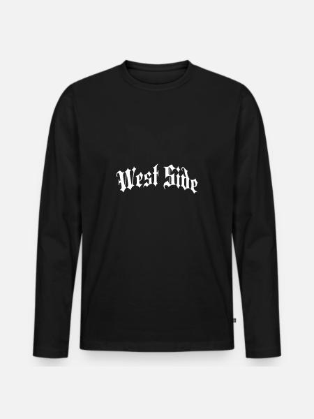 West Side Thug - Männer Premium Bio Langarmshirt - Schwarz