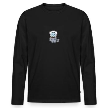 Astronaut Kosmonaut Raumfahrer Taikonaut - Männer Premium Bio Langarmshirt - Schwarz - Vorne - Nico (187cm)