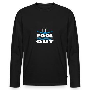 The Pool Guy - Männer Premium Bio Langarmshirt - Schwarz - Vorne - Nico (187cm)