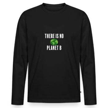 There is no Planet B - T-shirt manches longues Premium bio Homme - noir - Devant - Nico (187cm)
