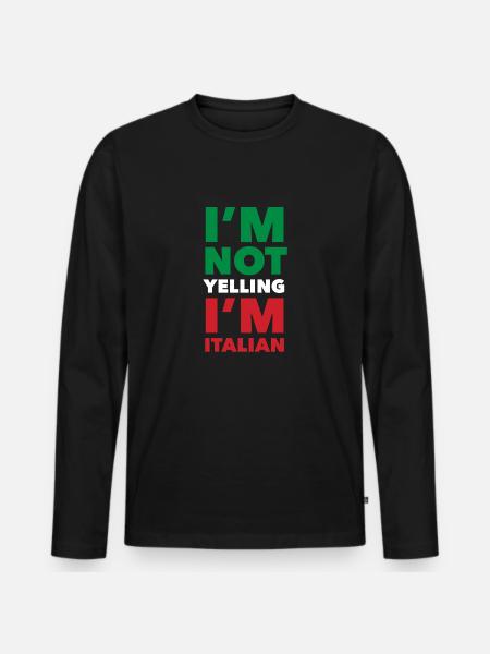 Funny Italian Gift - Men's Premium Organic Long Sleeve Shirt - black