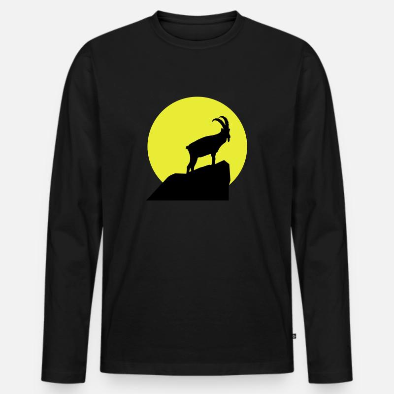 Sternzeichen Steinbock - Männer Premium Bio Langarmshirt - Schwarz