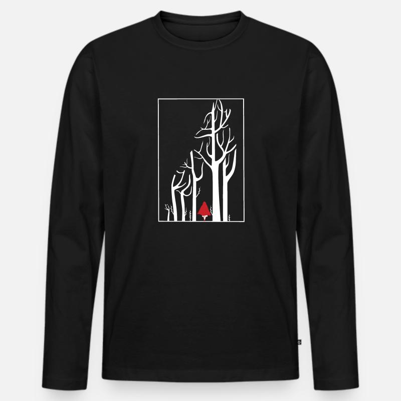 Rotkäppchen - Männer Premium Bio Langarmshirt - Schwarz
