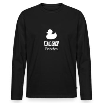 Chemise diabétique Sensibilisation Lutte contre le diabète - T-shirt manches longues Premium bio Homme - noir - Devant - Nico (187cm)