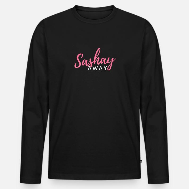 Sashay weg - Männer Premium Bio Langarmshirt - Schwarz