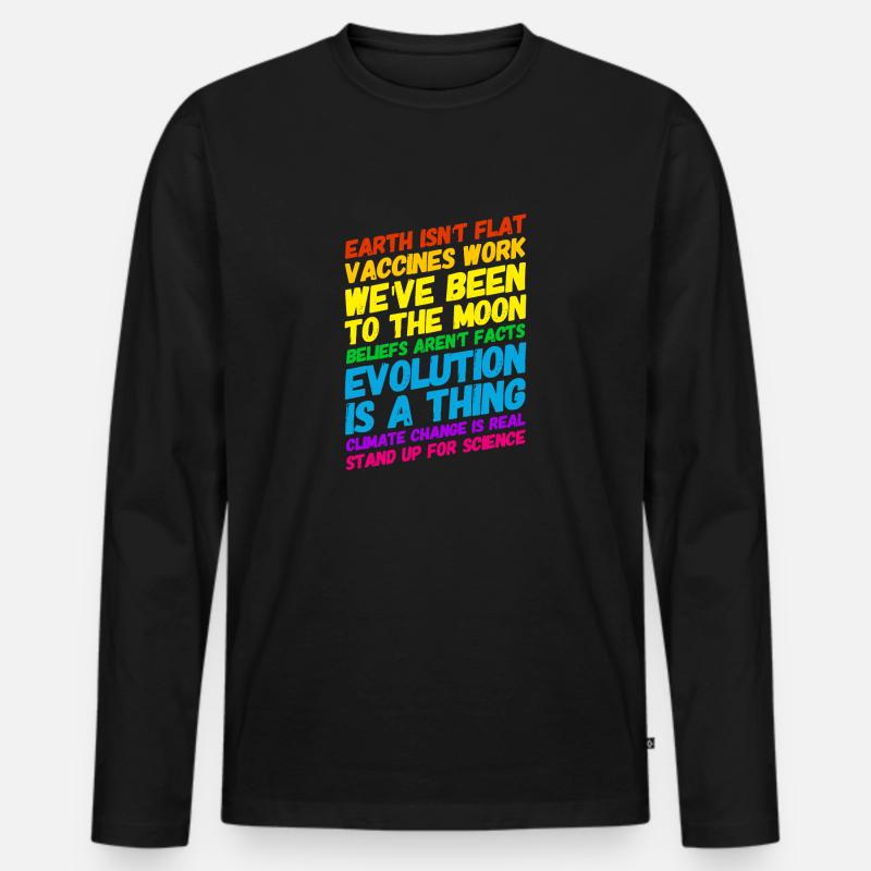 Wissenschaft 2020 Science Statement - Männer Premium Bio Langarmshirt - Schwarz