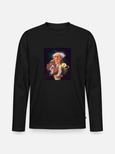 Erich Honecker DDR karikatur af Sebastian Krüger - Premium økologisk langærmet T-shirt til mænd - sort