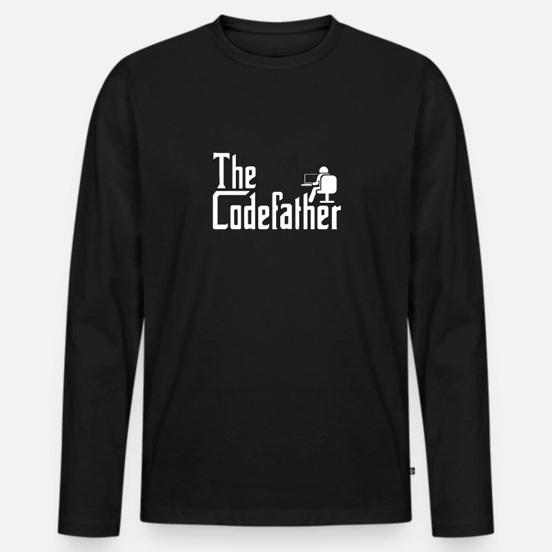 CodeFather Software Entwickler Engineer Programmer - Männer Premium Bio Langarmshirt - Schwarz
