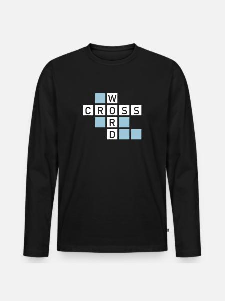 Mots croisés - T-shirt manches longues Premium bio Homme - noir