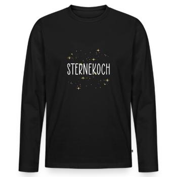koch Sternekoch - Männer Premium Bio Langarmshirt - Schwarz - Vorne - Nico (187cm)