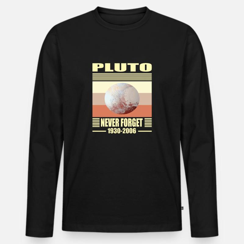 erde pluto - Männer Premium Bio Langarmshirt - Schwarz