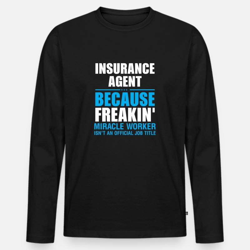 Versicherungsvertreter sind Helden - Männer Premium Bio Langarmshirt - Schwarz