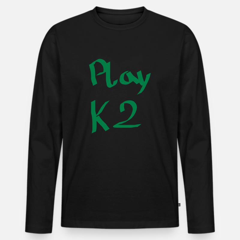 K2 - Männer Premium Bio Langarmshirt - Schwarz