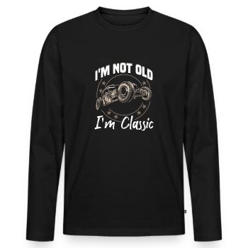 I'm not old, I'm classic - Men's Premium Organic Long Sleeve Shirt - black - Front - Nico (187cm)