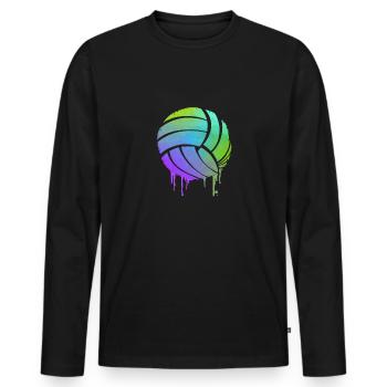 Volleyball Team Volleyball Trainer - Männer Premium Bio Langarmshirt - Schwarz - Vorne - Nico (187cm)