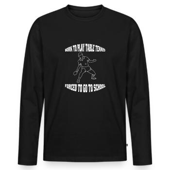 Tennis de table bat Joueur de tennis de table Tennis de table - T-shirt manches longues Premium bio Homme - noir - Devant - Nico (187cm)