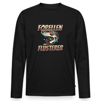 Forellen Angeln Forellen Flüsterer Angler Geschenk - Männer Premium Bio Langarmshirt - Schwarz - Vorne - Nico (187cm)