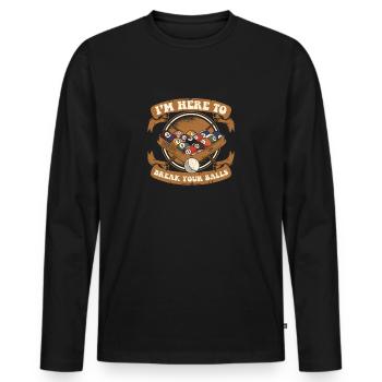 Billard Poolbillard - Männer Premium Bio Langarmshirt - Schwarz - Vorne - Nico (187cm)