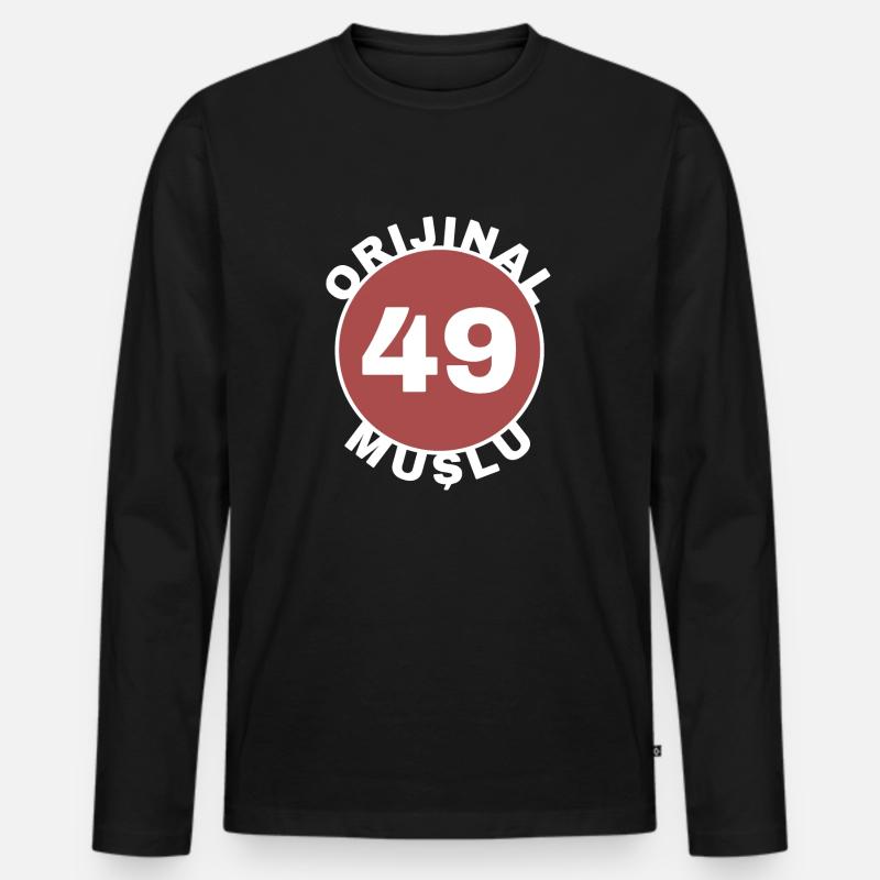 Muş - Männer Premium Bio Langarmshirt - Schwarz