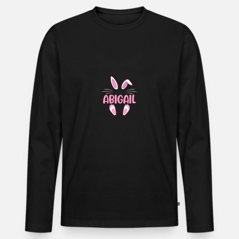 ABIGAIL Easter - Männer Premium Bio Langarmshirt - Schwarz