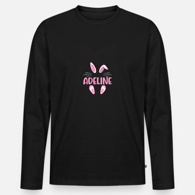 ADELINE Easter - Männer Premium Bio Langarmshirt - Schwarz