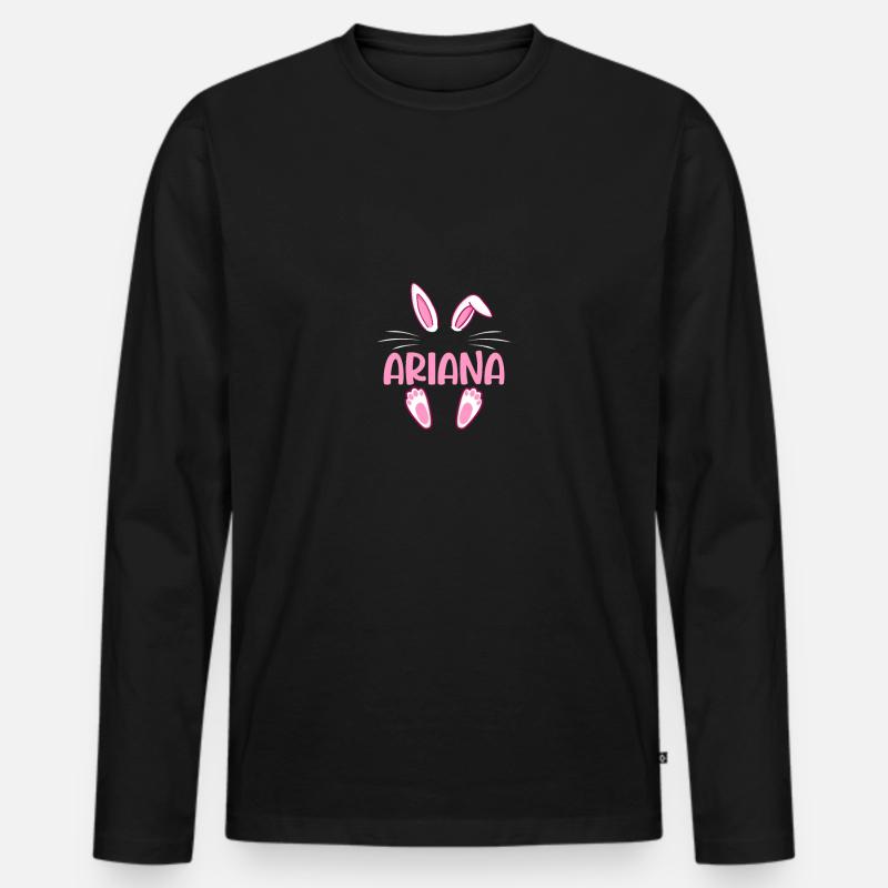 ARIANA Easter - Männer Premium Bio Langarmshirt - Schwarz