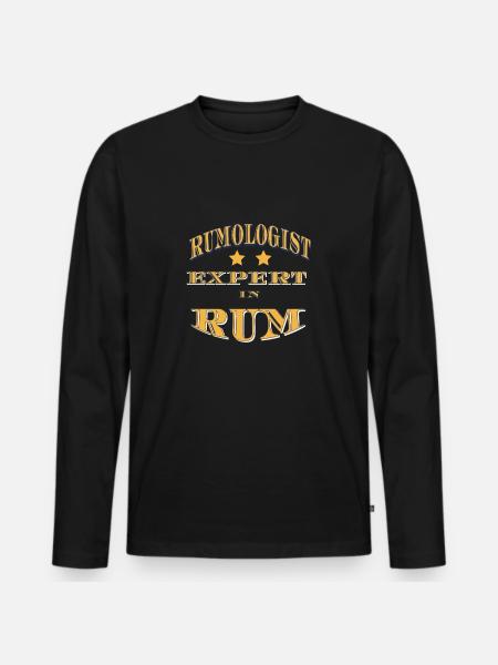 Rumologist Expert in Rum - Men's Premium Organic Long Sleeve Shirt - black