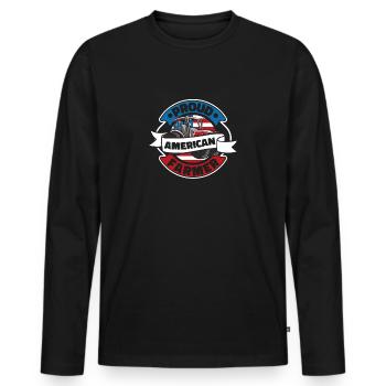 Farmer Agriculture Farmers Farmer - Men's Premium Organic Long Sleeve Shirt - black - Front - Nico (187cm)