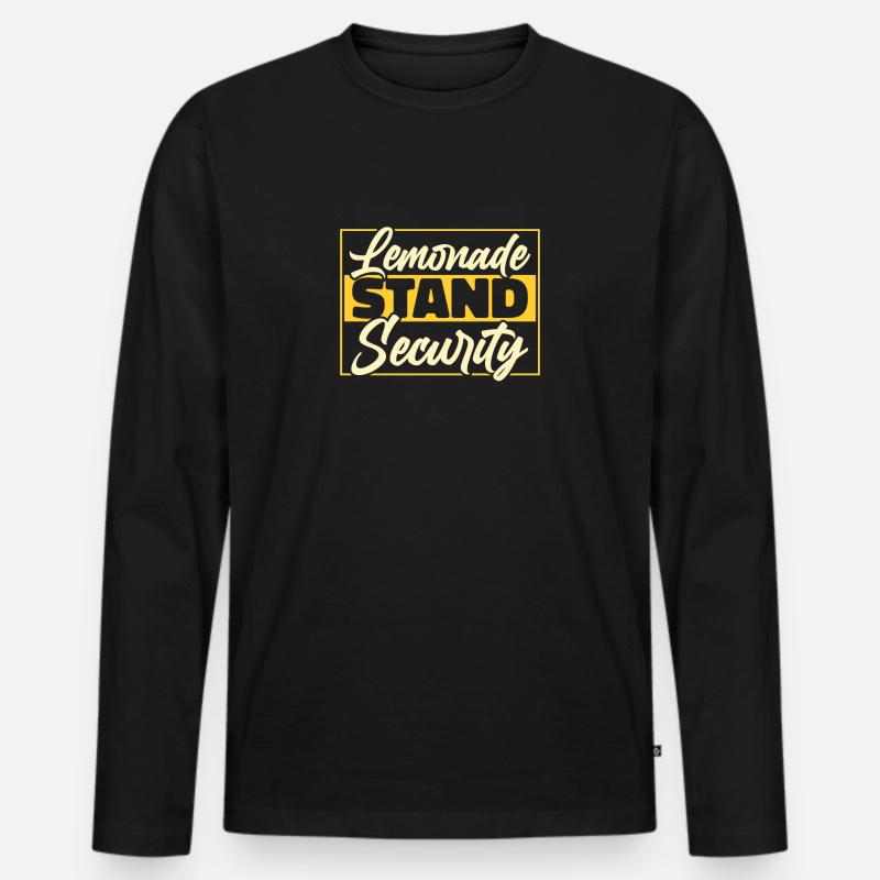 Limonaden Zitronensaft - Männer Premium Bio Langarmshirt - Schwarz