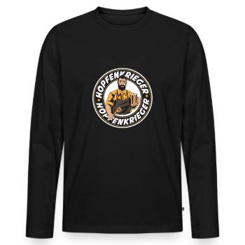 Hopfenkrieger Saufen Lustiges Bier Liebhaber Biert - Männer Premium Bio Langarmshirt - Schwarz - Vorne - Nico (187cm)