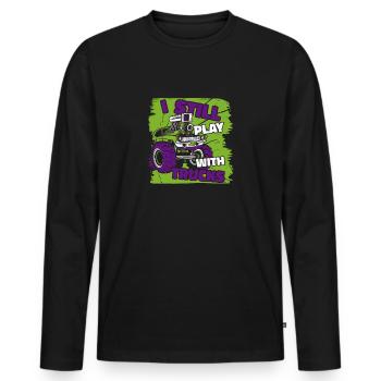 Monster Truck Auto Trucks - Men's Premium Organic Long Sleeve Shirt - black - Front - Nico (187cm)