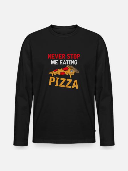 Eating - Männer Premium Bio Langarmshirt - Schwarz