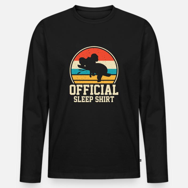 Koala-Schlaf - Männer Premium Bio Langarmshirt - Schwarz