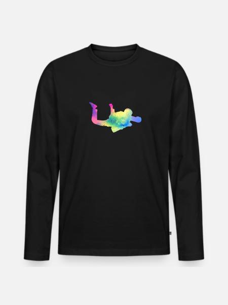 Skydiving Skydiving Extreme Sports - Men's Premium Organic Long Sleeve Shirt - black