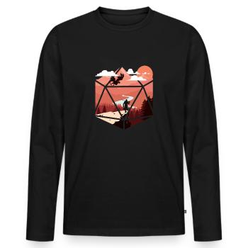 RPG-RPG-Tabletop-Rollenspiele Gamer-Rollenspiel - Männer Premium Bio Langarmshirt - Schwarz - Vorne - Nico (187cm)
