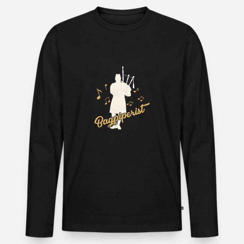 Cornemuse Cornemuse écossaise Cornemuse T-shirt manches longues Premium bio Homme