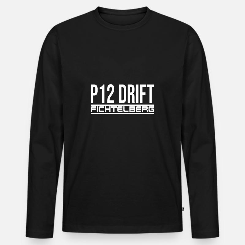 P12 Drift Fichtelberg - Männer Premium Bio Langarmshirt - Schwarz