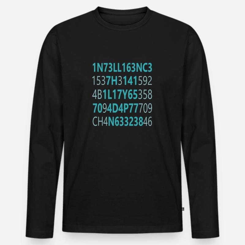 Intelligence Is The Ability To Adapt To Change - Männer Premium Bio Langarmshirt - Schwarz