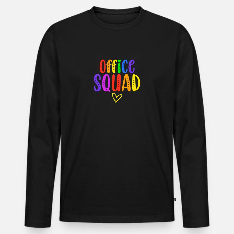 Office Squad Verwaltungsassistent Geschenkeschule - Männer Premium Bio Langarmshirt - Schwarz