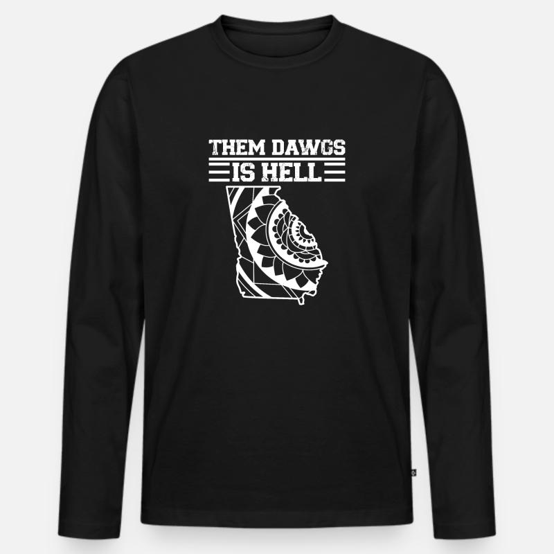 Design 1 - Männer Premium Bio Langarmshirt - Schwarz