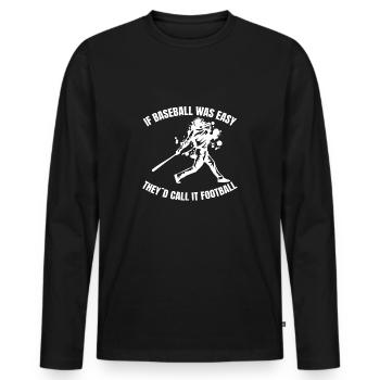 Baseball players Baseball players Baseball team - Men's Premium Organic Long Sleeve Shirt - black - Front - Nico (187cm)