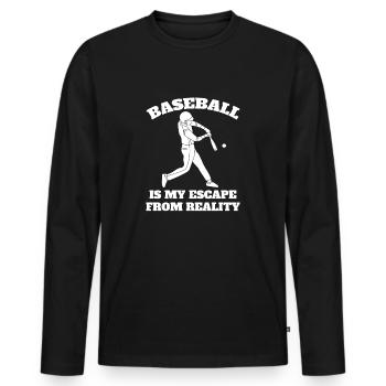 Baseball players Baseball players Baseball team - Men's Premium Organic Long Sleeve Shirt - black - Front - Nico (187cm)