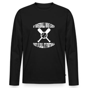Baseball team Baseball players Baseball players - Men's Premium Organic Long Sleeve Shirt - black - Front - Nico (187cm)