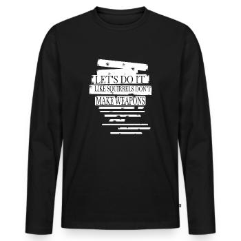 joke child jokes peace sign awesome fun - Men's Premium Organic Long Sleeve Shirt - black - Front - Nico (187cm)