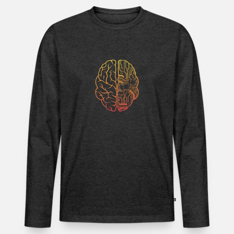 Programmierer Coding - Entwickler Programmieren Gehirn Männer Premium Bio Langarmshirt