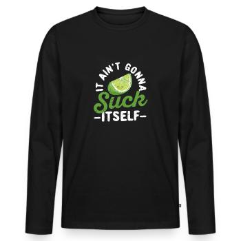 It won't suck itself mariachi lust - Men's Premium Organic Long Sleeve Shirt - black - Front - Nico (187cm)