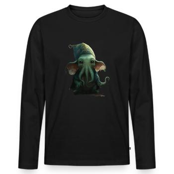 Lord of Darkness - Men's Premium Organic Long Sleeve Shirt - black - Front - Nico (187cm)